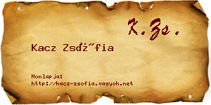 Kacz Zsófia névjegykártya